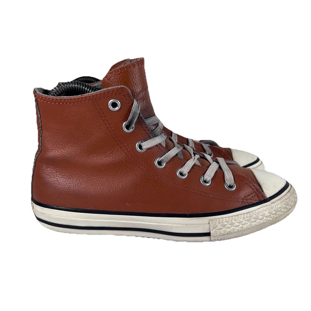 Converse Chuck Taylor All Star Wool Lined Leather Embroidered Shoes Youth Size 3